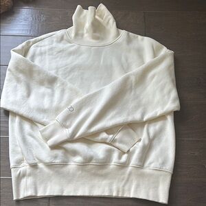 CALIA Cream Cowl Turtleneck Sweater Soft Knit